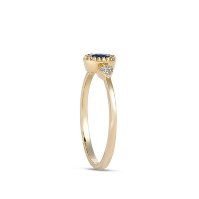 Oval Sapphire Ring, 14K Yellow Gold