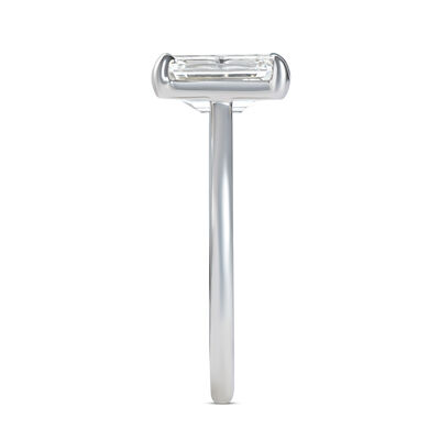 Bella Ponte "Whisper" Emerald Cut Diamond Engagement Ring, 14K White Gold