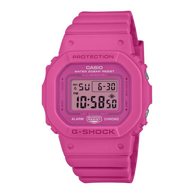 G-Shock Breast Cancer Awareness Model Digital Pink Dial Watch, 40.5mm