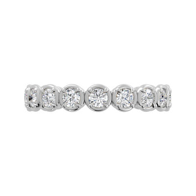 Bella Ponte Bezel Diamond Anniversary Band, 14K White Gold