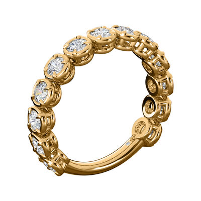 Bella Ponte Bezel Diamond Anniversary Band, 14K Yellow Gold