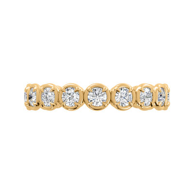 Bella Ponte Bezel Diamond Anniversary Band, 14K Yellow Gold