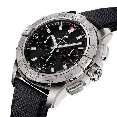 Breitling Avenger BO1 Chronograph Black Dial Calf Leather Strap, 42 mm