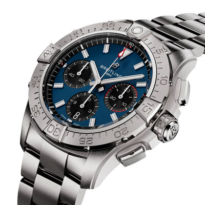 Breitling Avenger BO1 Chronograph Blue Dial Stainless Steel Bracelet, 42 mm
