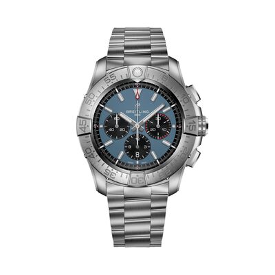 Breitling Super Avenger BO1 Chronograph Blue Dial Titanium Bracelet, 46 mm