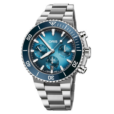 Oris Aquis Chronograph Blue Dial Watch, 43.5mm