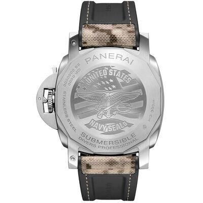 Panerai Submersible QuarantaQuattro Navy SEALs Watch Black Dial, 44MM