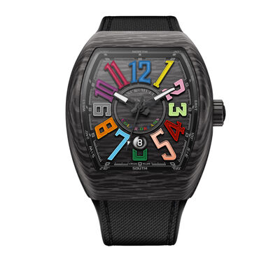 Franck Muller Vanguard Classic Carbon Black Dial Watch, 44mm x 53.7mm