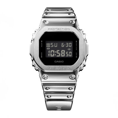 G-Shock G-Steel Fine Metallic Vapor Silver 5600 Series Gray Dial Watch, 43.2mm