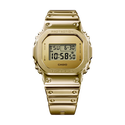 G-Shock G-Steel Fine Metallic Vapor Gold 5600 Series Digital Watch Dial, 43.2mm