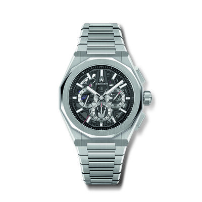 Zenith Defy Skyline Chronograph Skeleton Black Dial Watch, 42mm