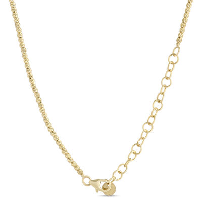 Toscano 18-Inch Beaded Y Necklace, 14K Yellow Gold