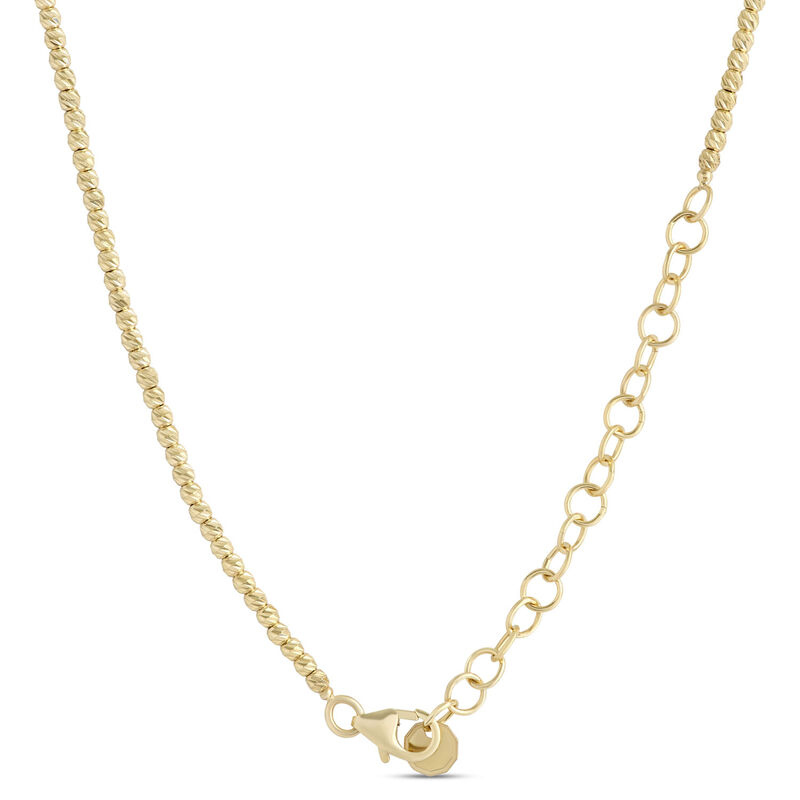 Toscano 18-Inch Beaded Y Necklace, 14K Yellow Gold image number 1