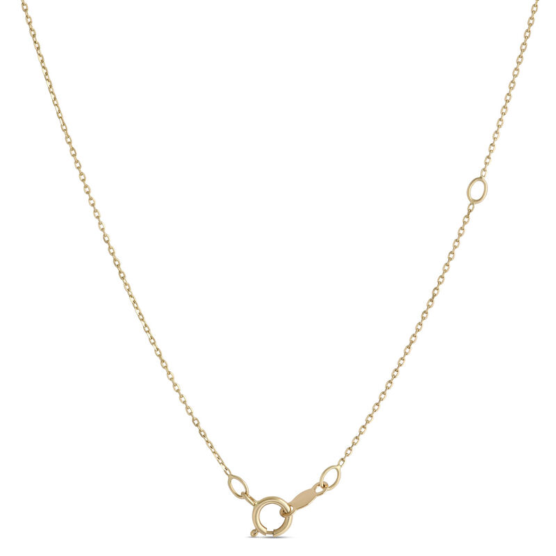 Oval, Marquise and Pear Shaped Diamond Necklace, 14K Yellow Gold image number 2