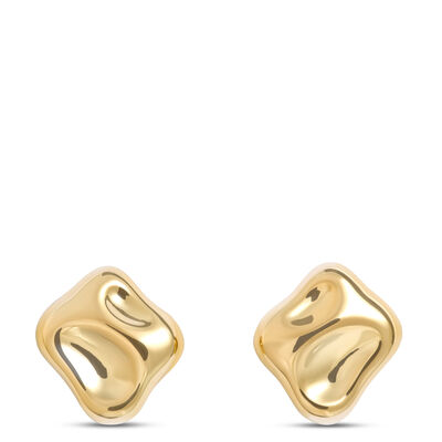 Toscano Freeform Stud Earrings, 14K Yellow Gold