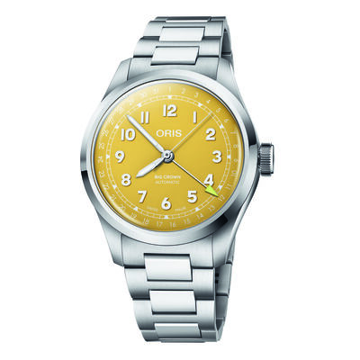 Oris Big Crown Pointer Date Yellow Dial Watch, 40mm
