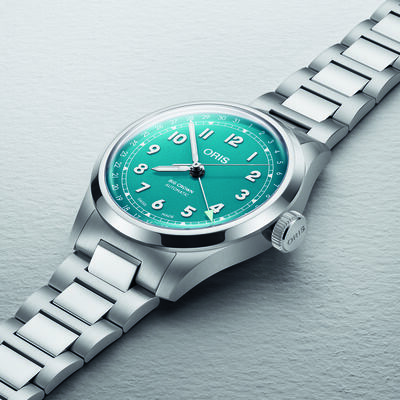 Oris Big Crown Pointer Date Turquoise Dial Watch, 40mm