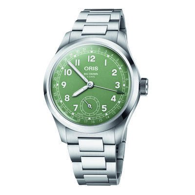 Oris Big Crown Pointer Date Calibre 403 Green Dial Watch, 40mm