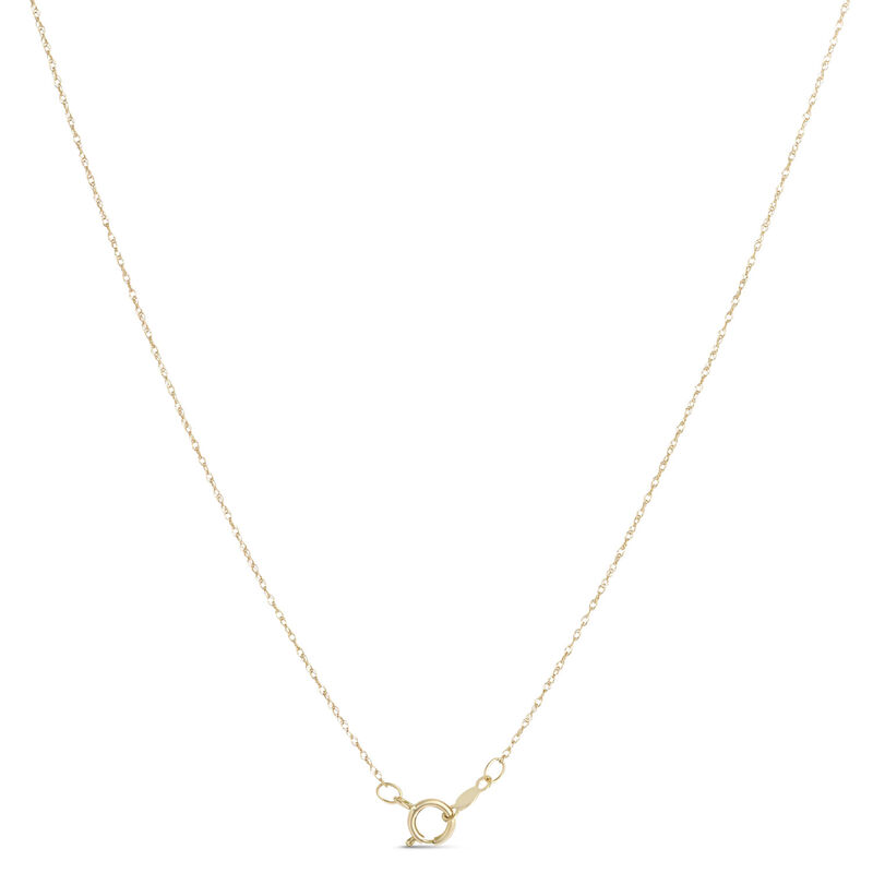 Floral Shapes Diamond Drop Pendant, 14K Yellow Gold image number 3