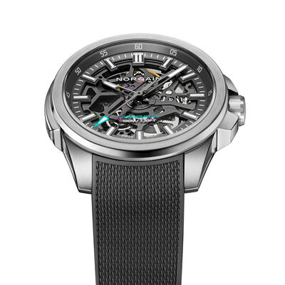 NORQAIN Independence Skeleton Anthracite Dial Watch, 40mm