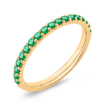 Bella Ponte Emerald Tiger Band, 14K Yellow Gold