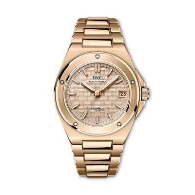 IWC Ingenieur Automatic 35 Rose Gold Dial Watch, 35mm