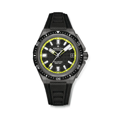 Zenith Defy Extreme Diver Black & Yellow Dial Watch, 42.5mm