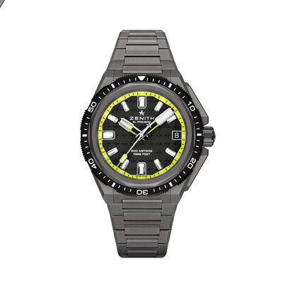 Zenith Defy Extreme Diver Black & Yellow Dial Watch, 42.5mm