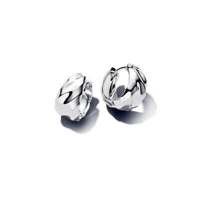 Pandora Rippled Hoop Earrings