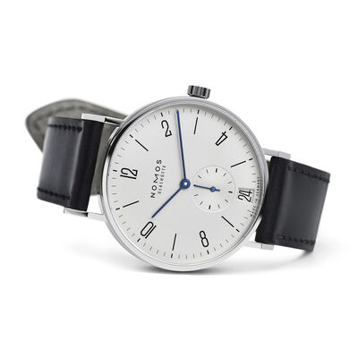 NOMOS Tangente 38 Date White Silver Dial Watch, 37.5mm