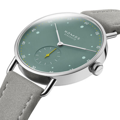 NOMOS Metro Sage Green Dial Watch, 33mm