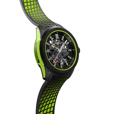 NORQAIN Wild One Stan The Man Limited Edition Skeleton Black Dial Watch, 42mm