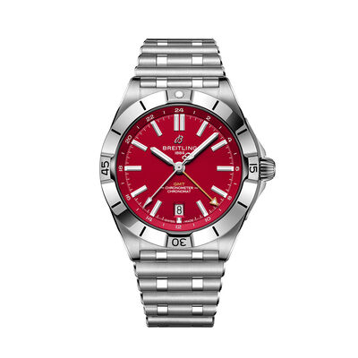 Breitling Chronomat Automatic GMT NFL San Francisco 49ers Edition Red Dial Watch, 40mm