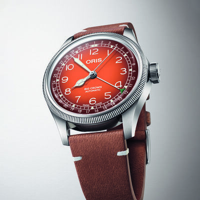 Oris x Cervo Volante Orange Dial Watch, 40mm