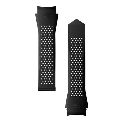 TAG Heuer Calibre E5 Black Perforated Rubber Strap, 45mm