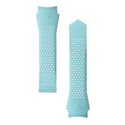 TAG Heuer Calibre E5 Light Blue Perforated Rubber Strap, 45mm