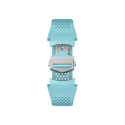 TAG Heuer Calibre E5 Light Blue Perforated Rubber Strap, 45mm