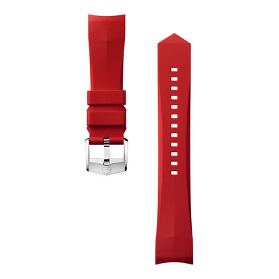 TAG Heuer Calibre E5 Red Rubber Strap, 40mm