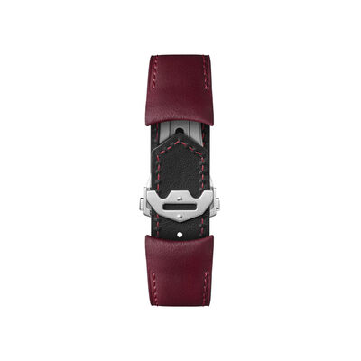 TAG Heuer Calibre E5 Burgundy Leather Strap, 40mm