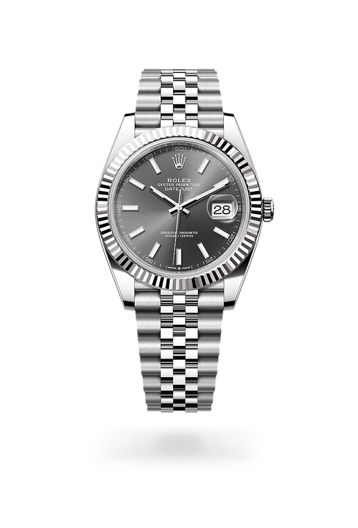 rolex datejust in white rolesor - combination of oystersteel and white gold, m126334-0014 - ben bridge