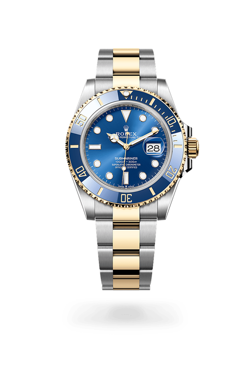 rolex submariner in yellow rolesor - combination of oystersteel and yellow gold, m126613lb-0002 - ben bridge