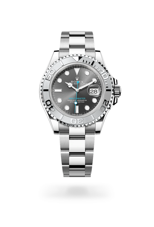 rolex yacht-master in rolesium - combination of oystersteel and platinum, m126622-0001 - ben bridge