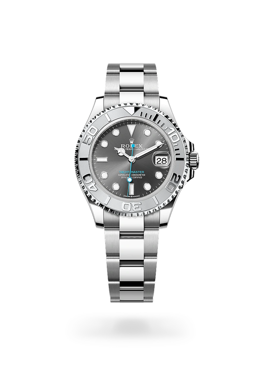 rolex yacht-master in rolesium - combination of oystersteel and platinum, m268622-0002 - ben bridge