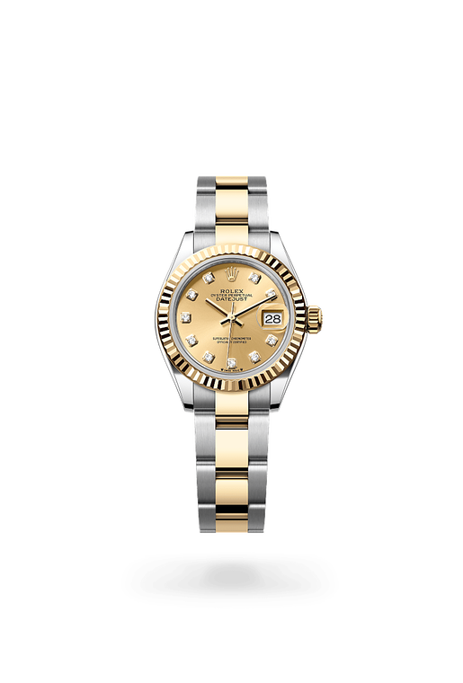 rolex lady-datejust in yellow rolesor - combination of oystersteel and yellow gold, m279173-0012 - ben bridge