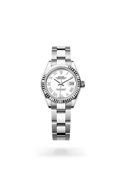 rolex lady-datejust in white rolesor - combination of oystersteel and white gold, m279174-0020 - ben bridge