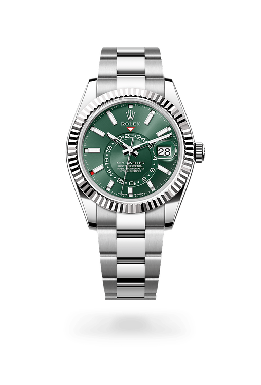 rolex sky-dweller in white rolesor - combination of oystersteel and white gold, m336934-0001 - ben bridge