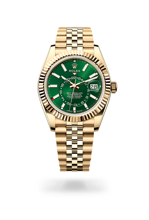 rolex sky-dweller in 18 kt yellow gold, m336938-0008 - ben bridge
